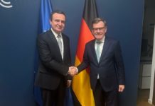 Kurti takohet me kryediplomatin gjerman, flasin për sigurinë dhe integrimin evropian